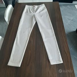 Pantalone color panna Donna - Zara Tg. XS skinny