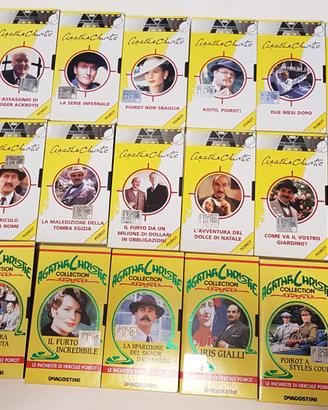 27 film TV HERCULE POIROT e MISS MARPLE in VHS 
