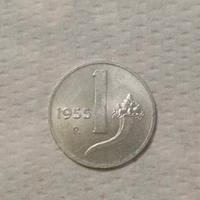 moneta  1 lira 1955