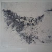 Rapallo incisione a punta secca Moishe Smith