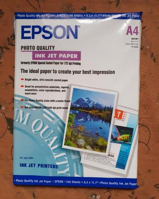 Carta fotografica epson a4 patinata speciale 100 f