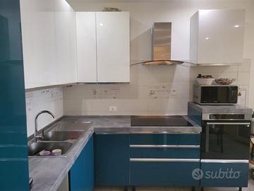 Mobili cucina turchese/bianco