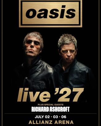 Oasis Live 2027 Monaco di Baviera da collezione