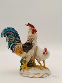 Scultura galli e gallina Cacciapuoti 
