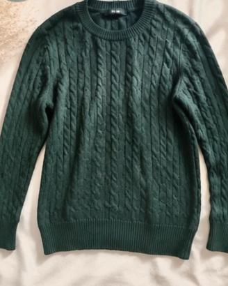 Maglione trecce verde bosco OVS