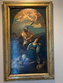 Grande quadro olio su tela  stile barocco