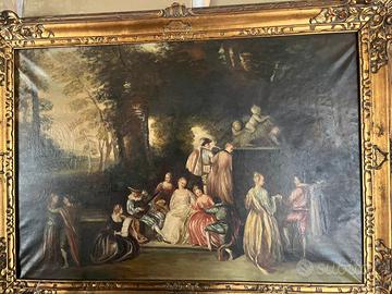 Quadro ad olio fine 800 con cornice a foglia d’oro