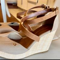 Scarpe con zeppa color beige Tommy Hilfiger
