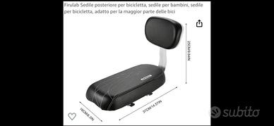 Sedile posteriore per bicicletta