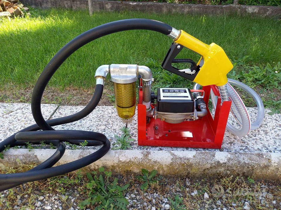Pompa travaso Gasolio Olio con Filtro Separatore 1 - Giardino e Fai da te  In vendita a Treviso