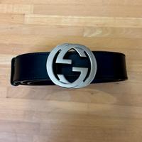 Cintura Gucci in pelle nera
