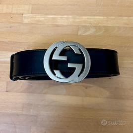 Cintura Gucci in pelle nera