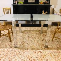Splendido tavolo design in acciaio allungabile