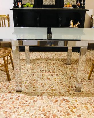 Splendido tavolo design in acciaio allungabile