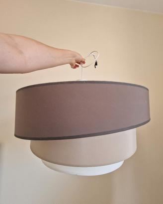 Lampadario Moderno colori Tortora/Beige/Panna