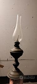 Lampada a Petrolio Vintage con Camino in Vetro
