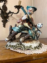 Cacciatore con cane Capodimonte