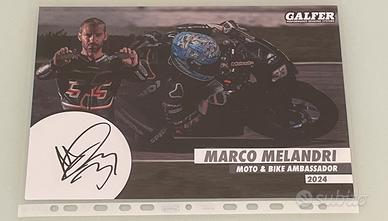 Autografo Marco Melandri Cartolina Galfer MotoGP