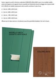 Scuretti in alluminio verniciato legno