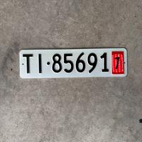 Targa anteriore auto Svizzera