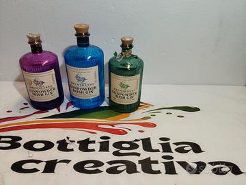 TRIS GUNPOWDER BOTTIGLIE VUOTE DI DIVERSI COLORI 