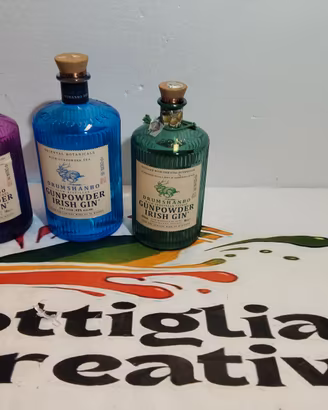 TRIS GUNPOWDER BOTTIGLIE VUOTE DI DIVERSI COLORI 