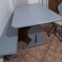 Tavolo cucina con panca e sedia – set completo