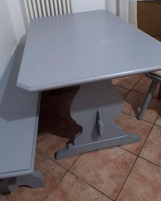 Tavolo cucina con panca e sedia – set completo