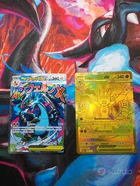 mega Lucario gold e Charizard promo