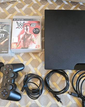 PS3 PlayStation 3 Slim 320GB 2 Controller 6 Giochi