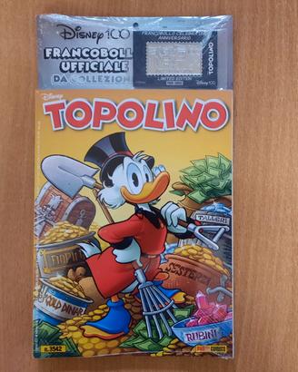 Topolino 3542 con Francobollo Steamboat Willie