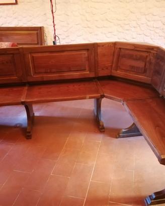 Panca ad angolo in legno massello