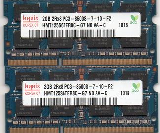 2 ram per Mac 2GB 2RX8 PC3 8500S 7 10 F2