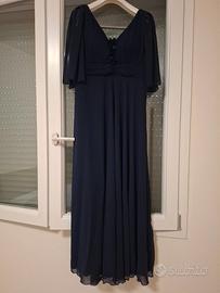 Vestito lungo blu da cerimonia