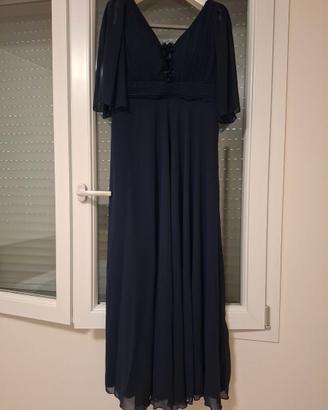 Vestito lungo blu da cerimonia