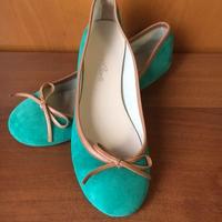 Scarpe ballerine in camoscio