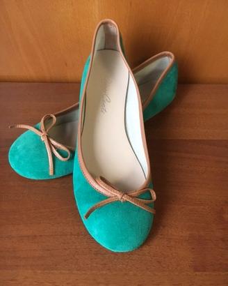 Scarpe ballerine in camoscio
