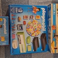 PLAYMOBIL 3 scatole SALONE-CHIOSCO-BANCOMAT USATI