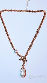 COLLANA IN ORO E PERLE NATURALI