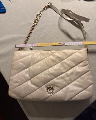 Borsa pinko pelle bianca