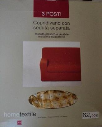 COPRIDIVANO 3 POSTI con Seduta Separata Home Texti