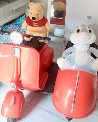 vespa sidecar rossa giocattolo per bambini