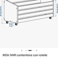 Contenitore con rotelle Ivar (Ikea)