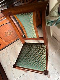 Sedie in Legno e stoffa 6 + Tavola da 220X90CM