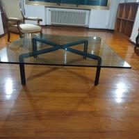 Tavolo design anni ’70 vetro  18 mm 140x140cm
