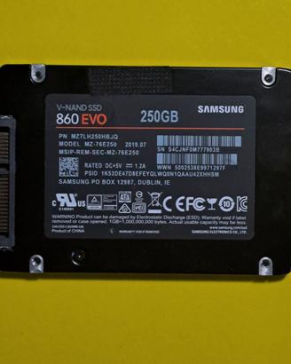 SSD Samsung 250GB Come nuovo