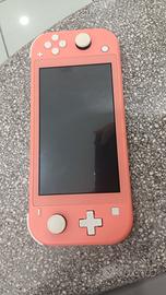 Nintendo switch lite rosa+caricabatterie