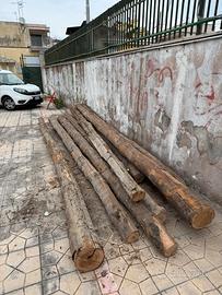 Travi in legno castagno