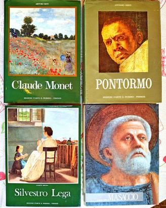 LOTTO 4 libri pittura: MONET, PONTORMO, MASACCIO..