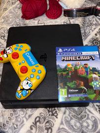 PlayStation 4 Slim + joystick + Minecraft